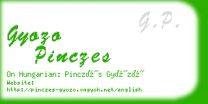 gyozo pinczes business card